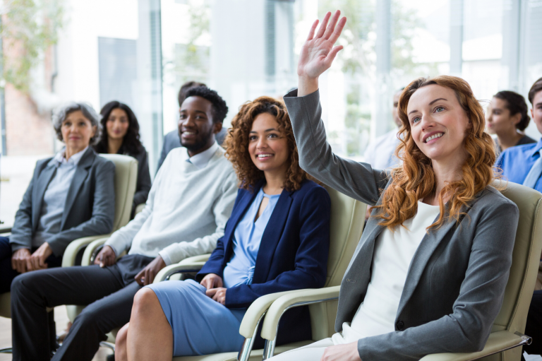 Business Women taking a Leadership Workshop